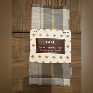 NWTs Hobby Lobby Cloth Napkins Fall Autumn Thanksgiving Farmhouse 4 napkins